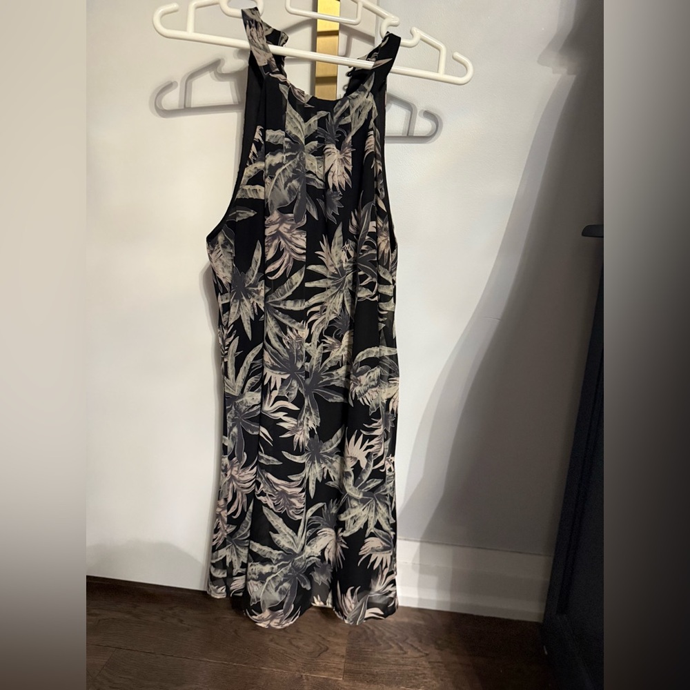 One Clothing Black and Cream Patterned Dress